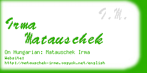 irma matauschek business card